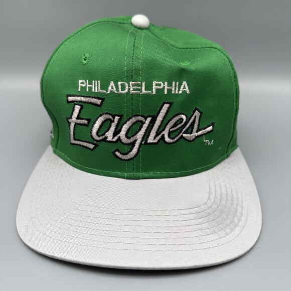 Vintage 90s Philadelphia Eagles Snapback Hat Sports Specialties Script - Picture 2 of 8